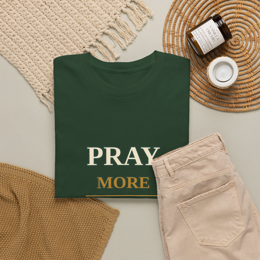 Prayer Tee – "Pray More Worry Less" Faith T‑Shirt - Strictly Positivity