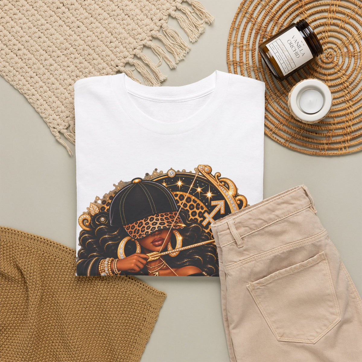 Sagittarius Zodiac Tee — Bold Afrocentric Archer Graphic Shirt - Strictly Positivity