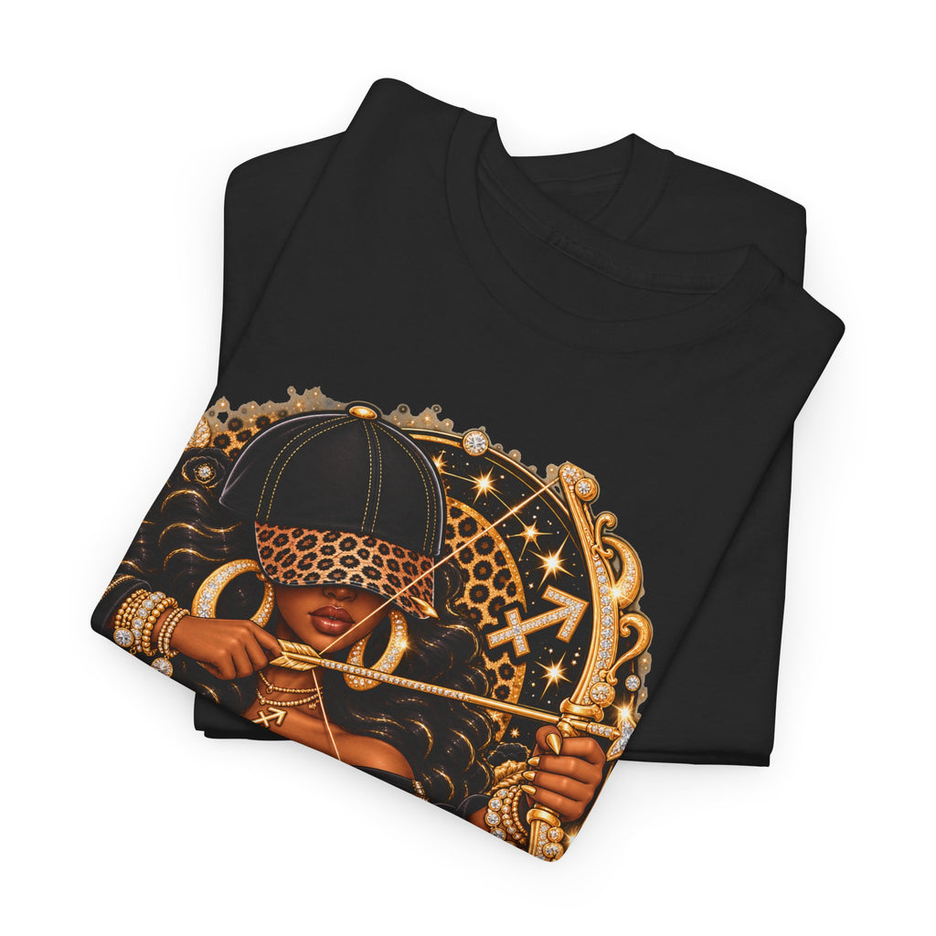Sagittarius Zodiac Tee — Bold Afrocentric Archer Graphic Shirt - Strictly Positivity