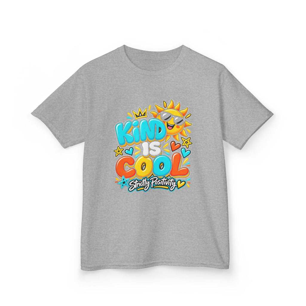 Kids Tee — "Kind Is Cool" Sunny Positive Graphic Shirt - Strictly Positivity