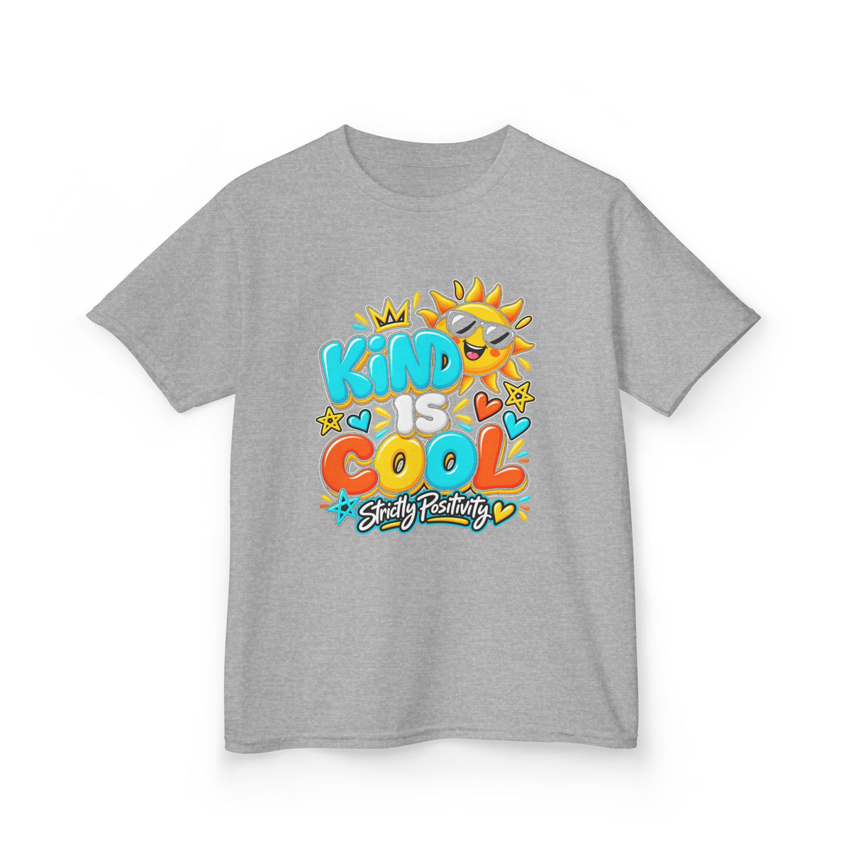Kids Tee — "Kind Is Cool" Sunny Positive Graphic Shirt - Strictly Positivity