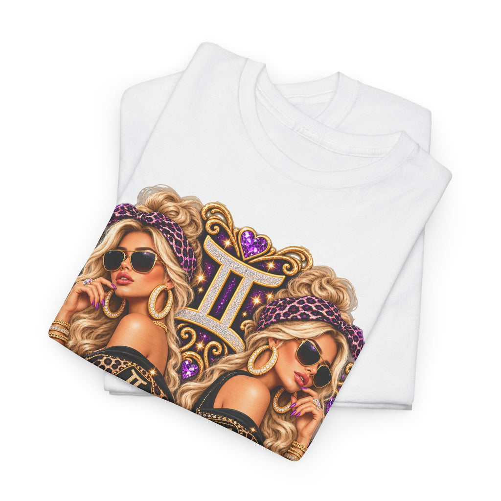 Gemini Zodiac Tee — Stylish Double Goddess Astrology Shirt - Strictly Positivity