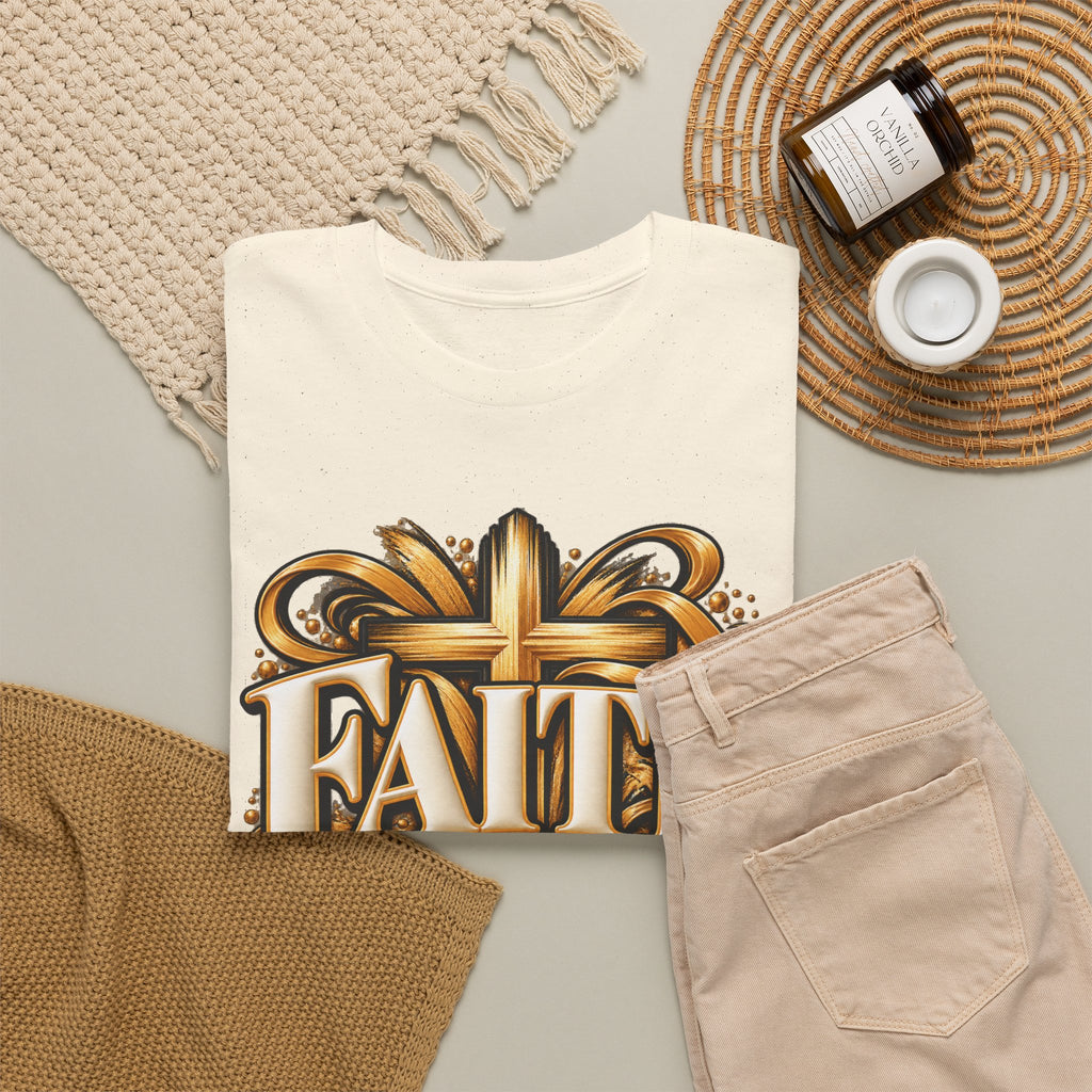 Faith Over Fear T-Shirt — Christian Cross Inspirational Tee - Strictly Positivity