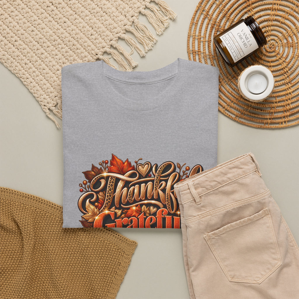 Thankful Grateful Blessed Tee - Fall Thanksgiving Shirt - Strictly Positivity