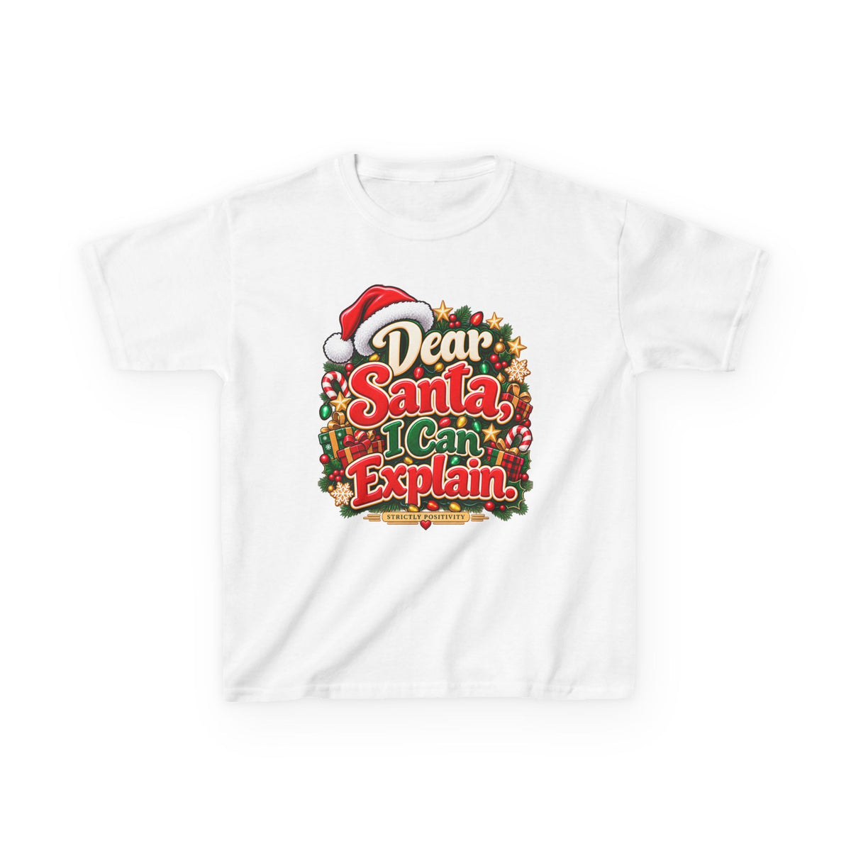 Dear Santa, I Can Explain. Kids’ Christmas T-Shirt | Strictly Positivity - Strictly Positivity