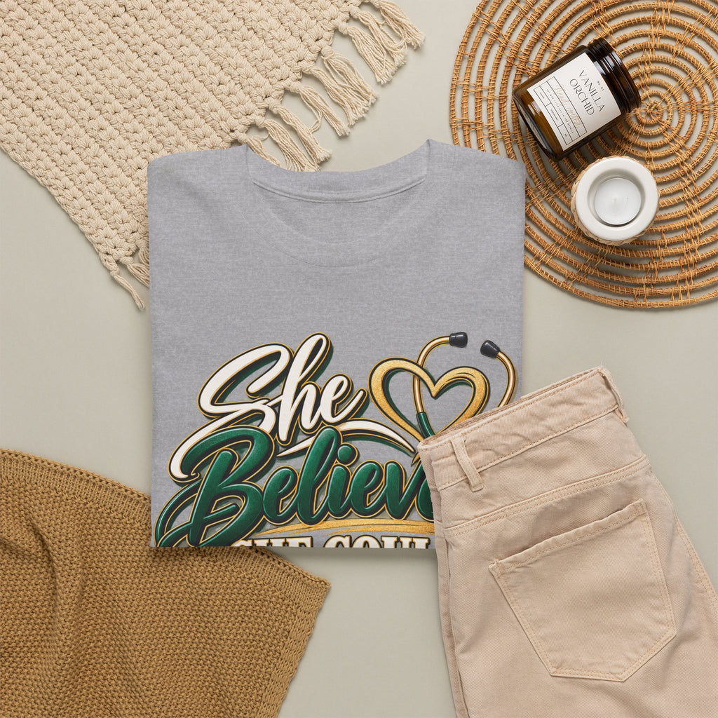 RN Graduation T-Shirt — "She Believed She Could So She Became an RN" - Strictly Positivity