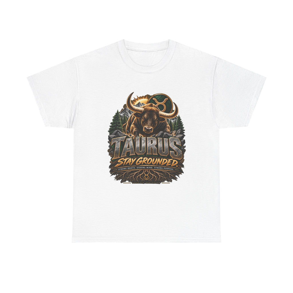 Taurus "Stay Grounded" Zodiac T-Shirt - Strictly Positivity