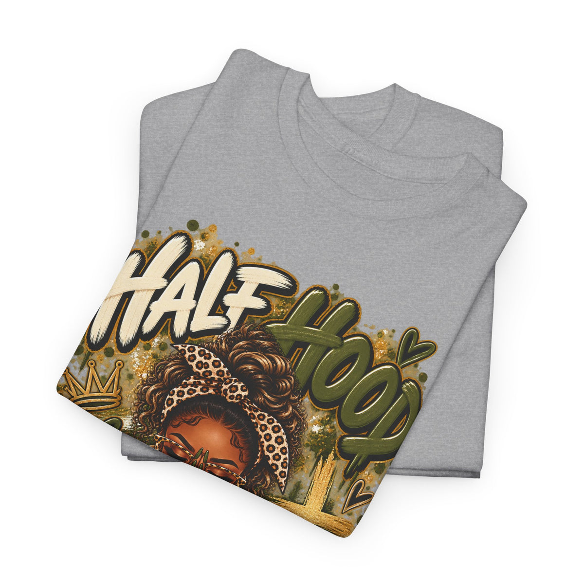 Half Hood Half Holy T-Shirt — Bold Faith & Street Style Graphic Tee - Strictly Positivity