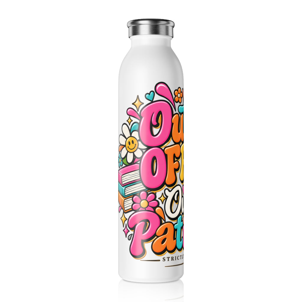 Out of Office Out of Patience Slim Water Bottle – Retro Teacher Gift | Strictly Positivity - Strictly Positivity