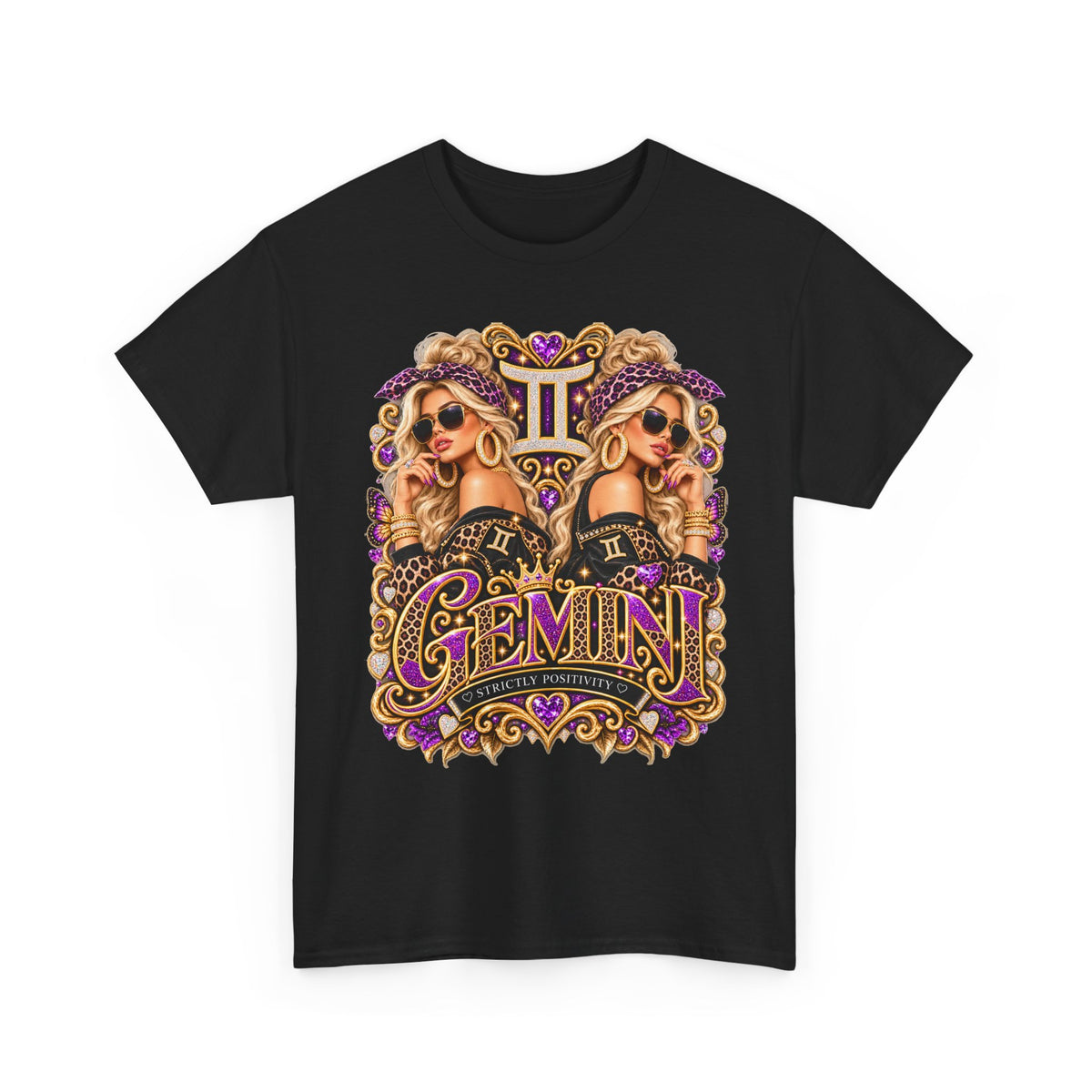Gemini Zodiac Tee — Stylish Double Goddess Astrology Shirt - Strictly Positivity