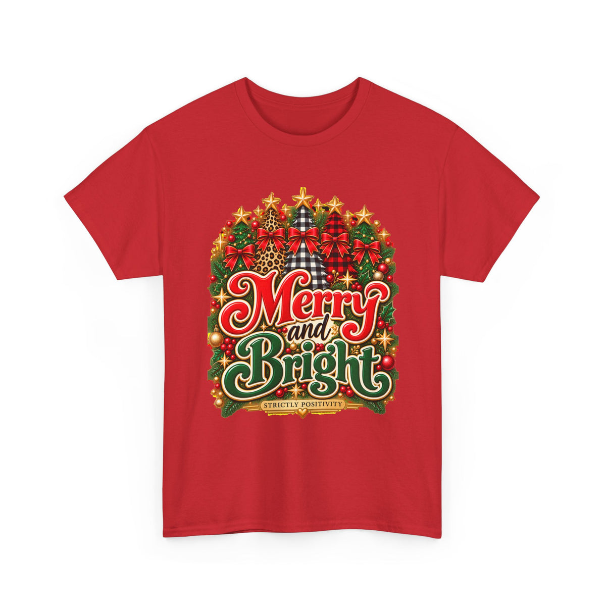 Merry and Bright Christmas T-Shirt - Strictly Positivity