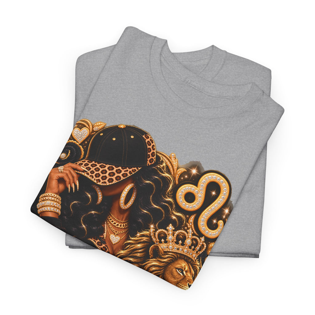 Leo Zodiac T-Shirt — Regal Lion Astrology Tee - Strictly Positivity