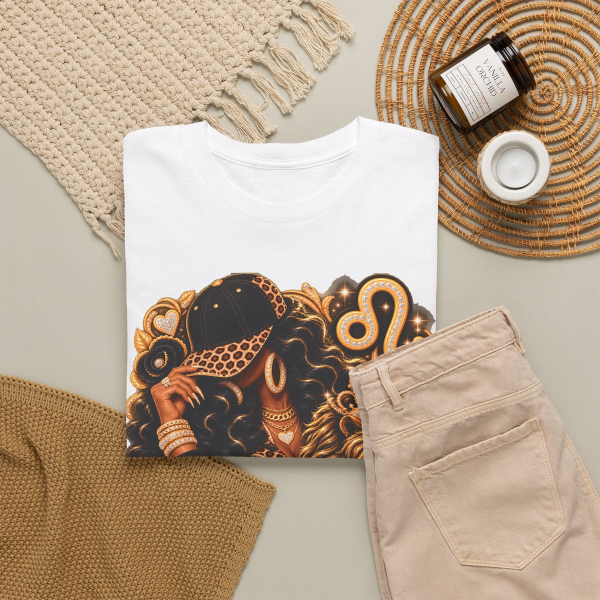 Leo Zodiac T-Shirt — Regal Lion Astrology Tee - Strictly Positivity