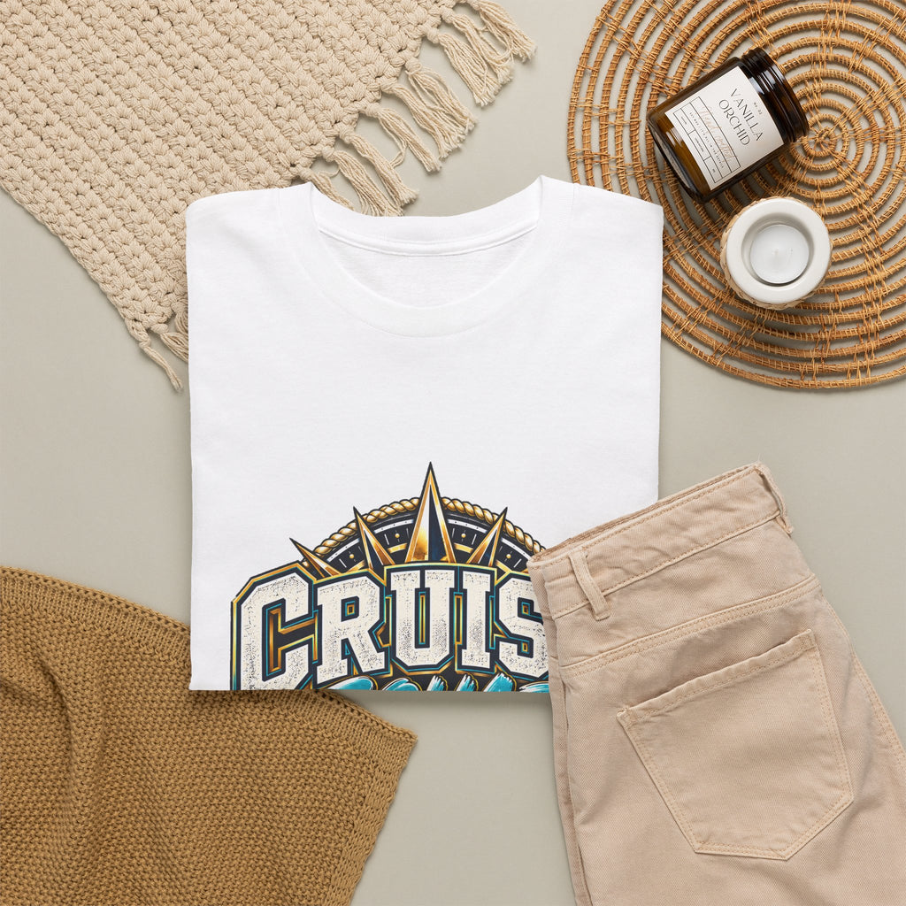 Cruise Squad Graphic Tee – Nautical Ship Compass Shirt - Strictly Positivity