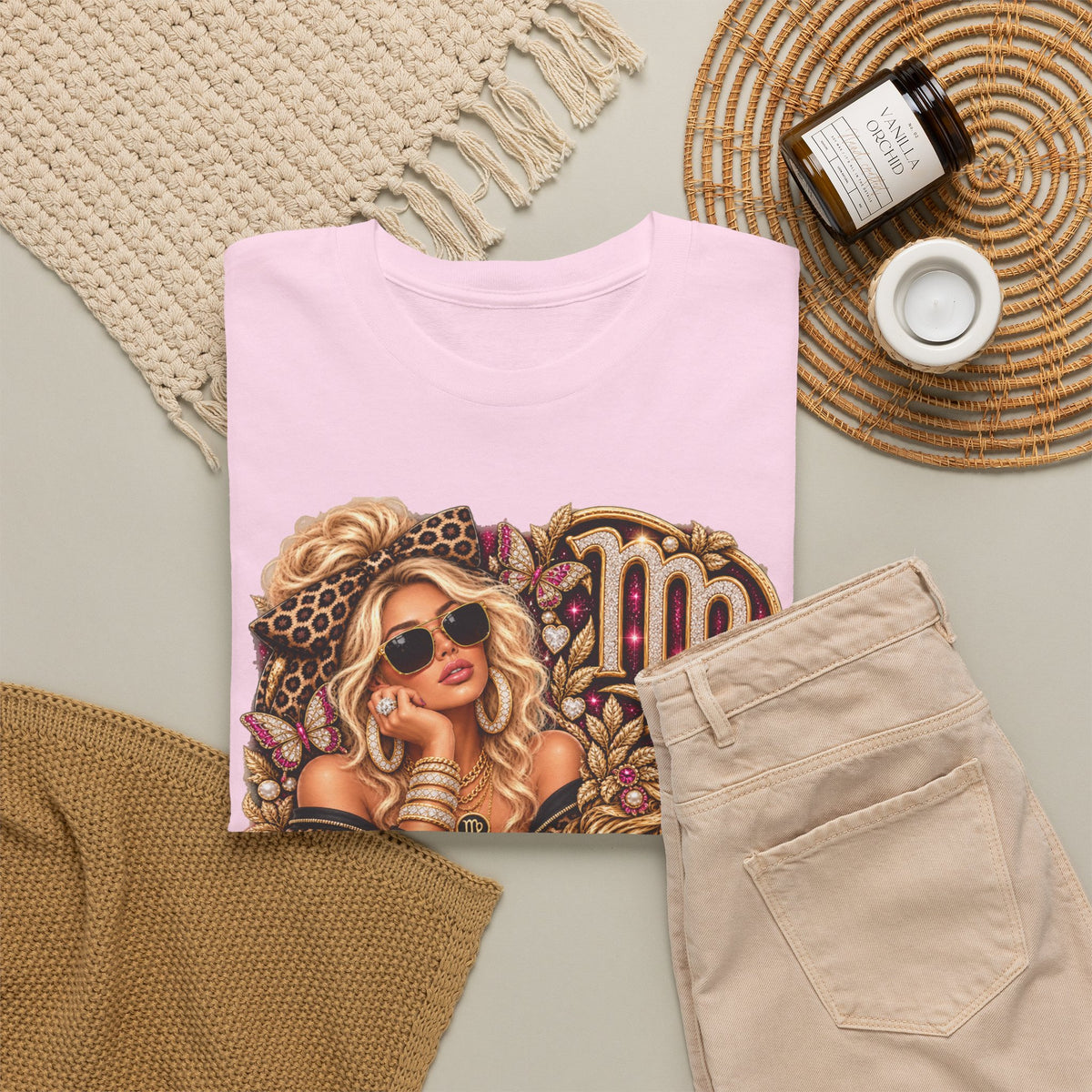 Virgo Zodiac Tee — Retro Glam Virgo Horoscope T-Shirt - Strictly Positivity