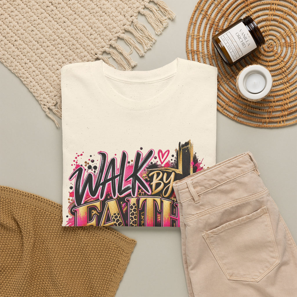 Faith T-Shirt — "Walk by Faith Not by Sight" Inspirational Christian Tee - Strictly Positivity