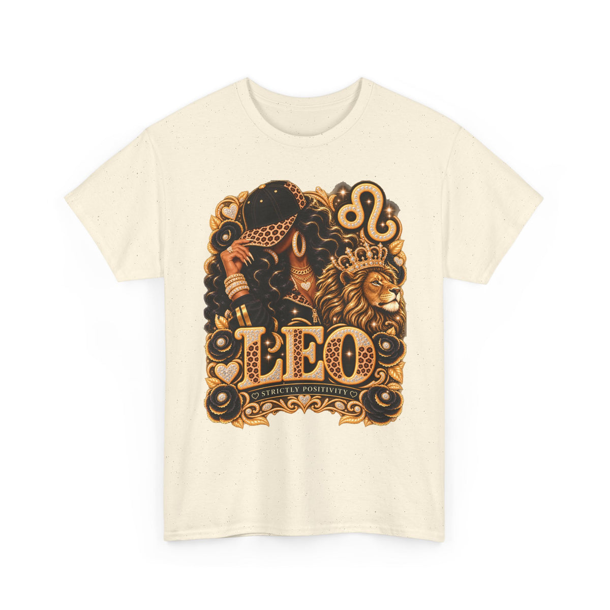 Leo Zodiac T-Shirt — Regal Lion Astrology Tee - Strictly Positivity