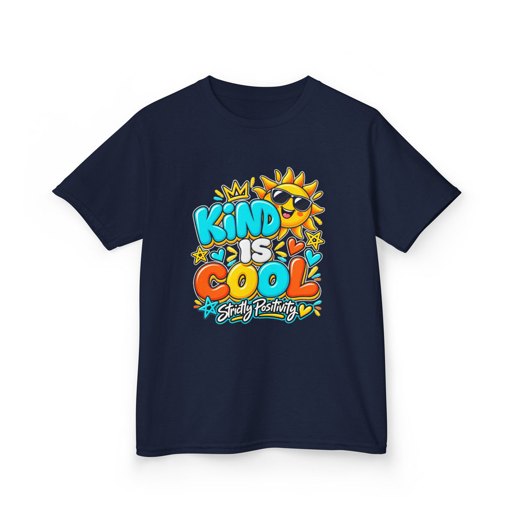 Kids Tee — "Kind Is Cool" Sunny Positive Graphic Shirt - Strictly Positivity