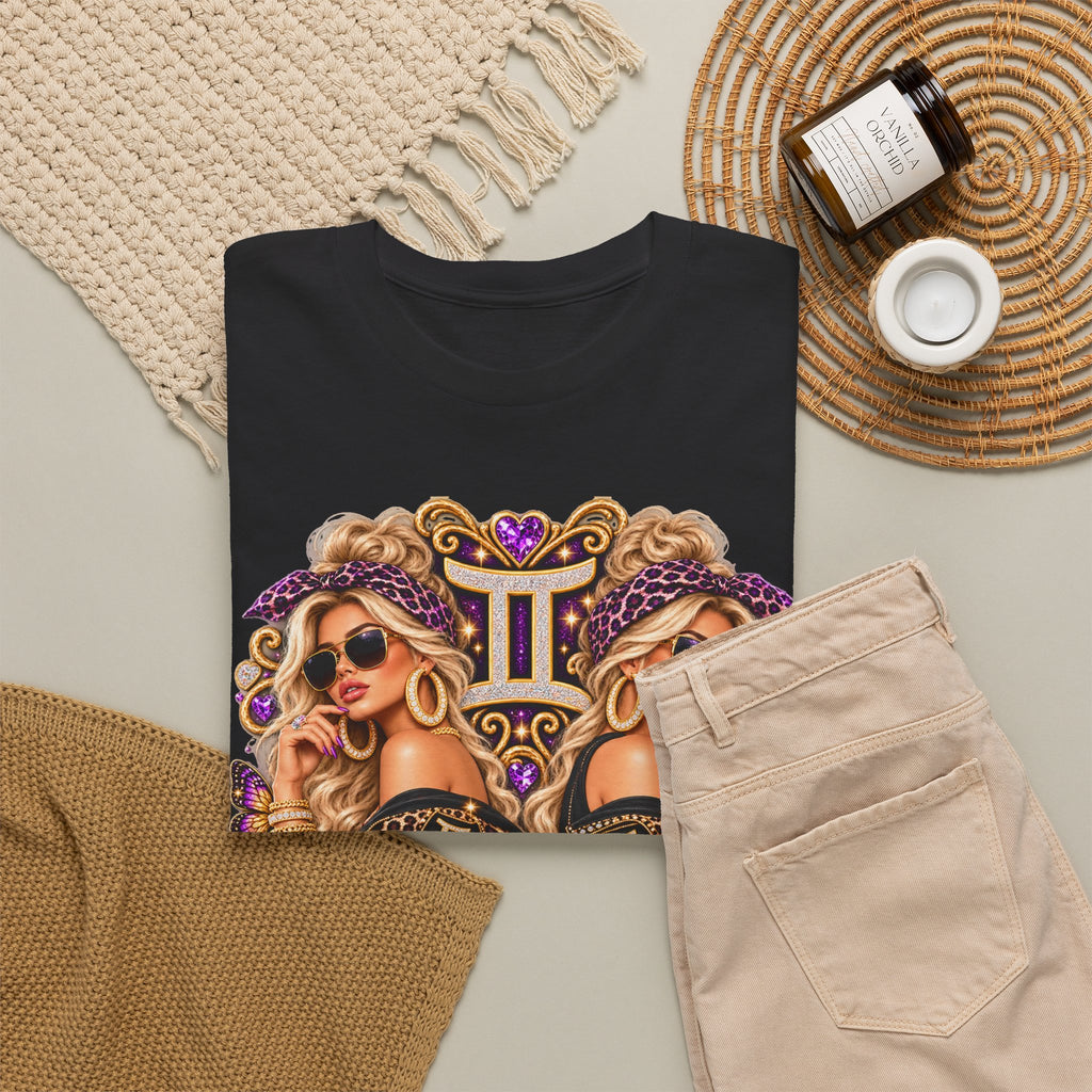 Gemini Zodiac Tee — Stylish Double Goddess Astrology Shirt - Strictly Positivity