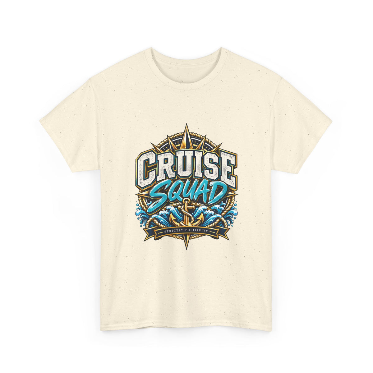 Cruise Squad Graphic Tee – Nautical Ship Compass Shirt - Strictly Positivity