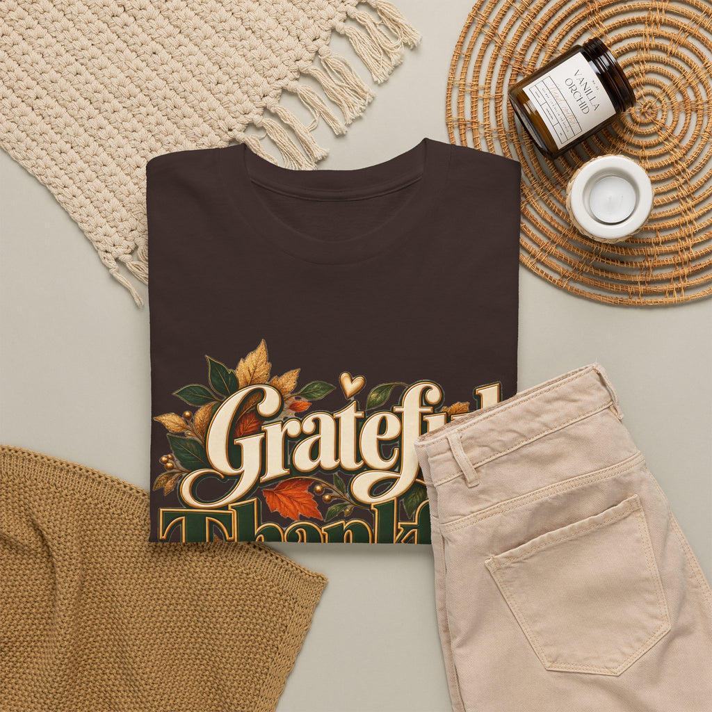 Grateful Thankful Blessed Thanksgiving T-Shirt - Strictly Positivity