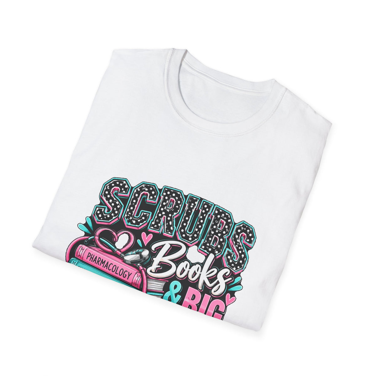 Scrubs, Books & BIG Goals | Healthcare Student Graphic Tee - Strictly Positivity