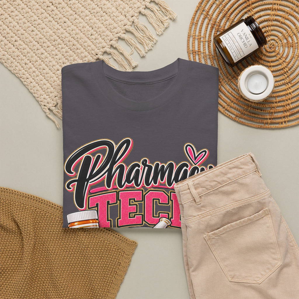 Pharmacy Tech T-Shirt - "Counting Pills, Saving Lives" | Cute Pink Pharmacy Technician Tee - Strictly Positivity