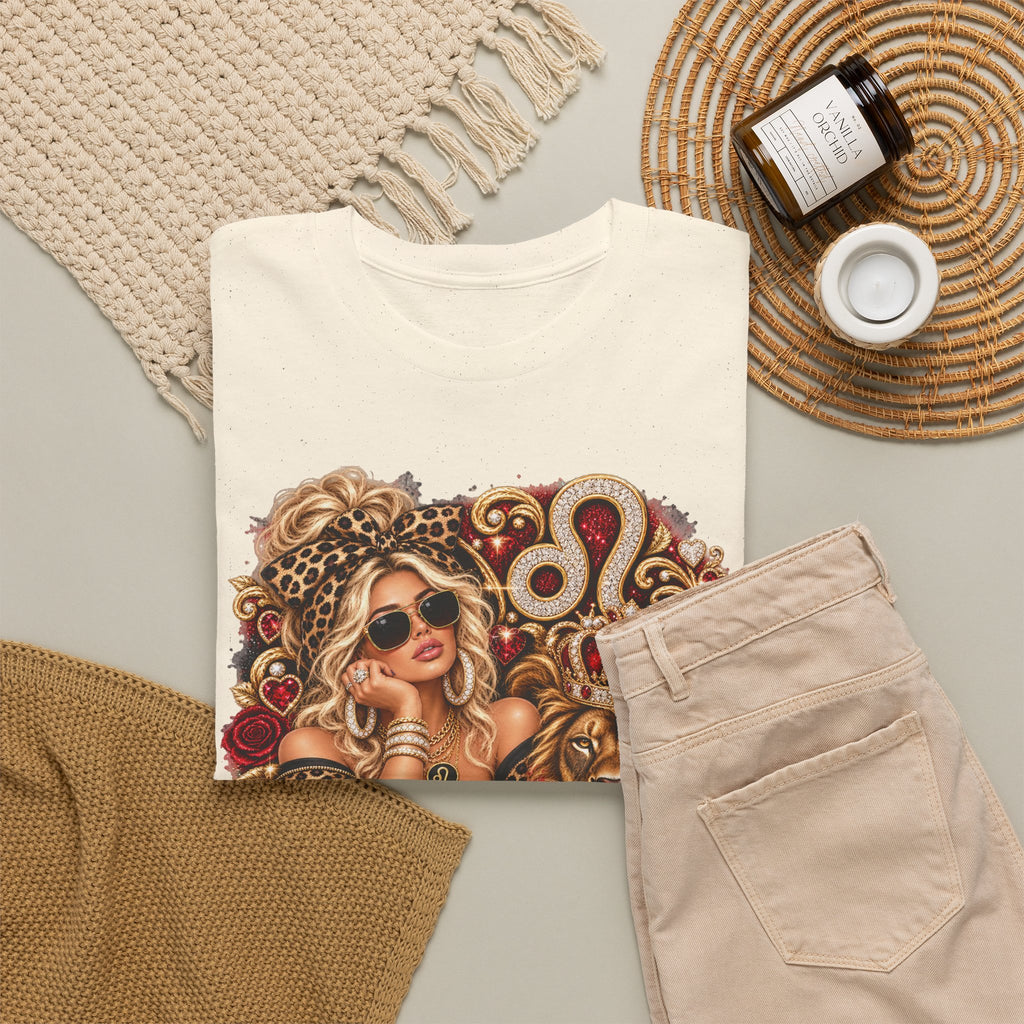 Leo Zodiac T‑Shirt — Bold Lion & Glam Horoscope Graphic Tee - Strictly Positivity
