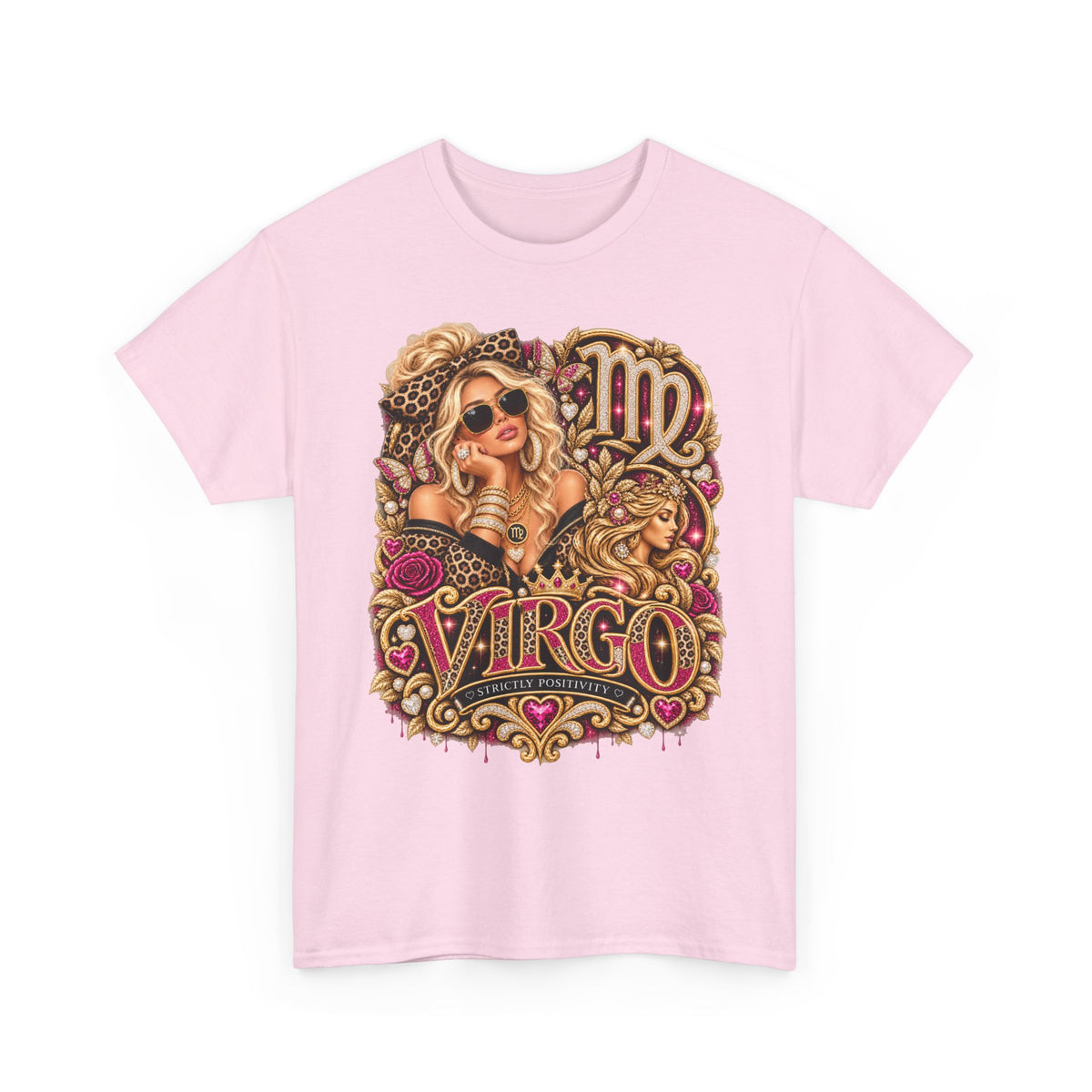 Virgo Zodiac Tee — Retro Glam Virgo Horoscope T-Shirt - Strictly Positivity