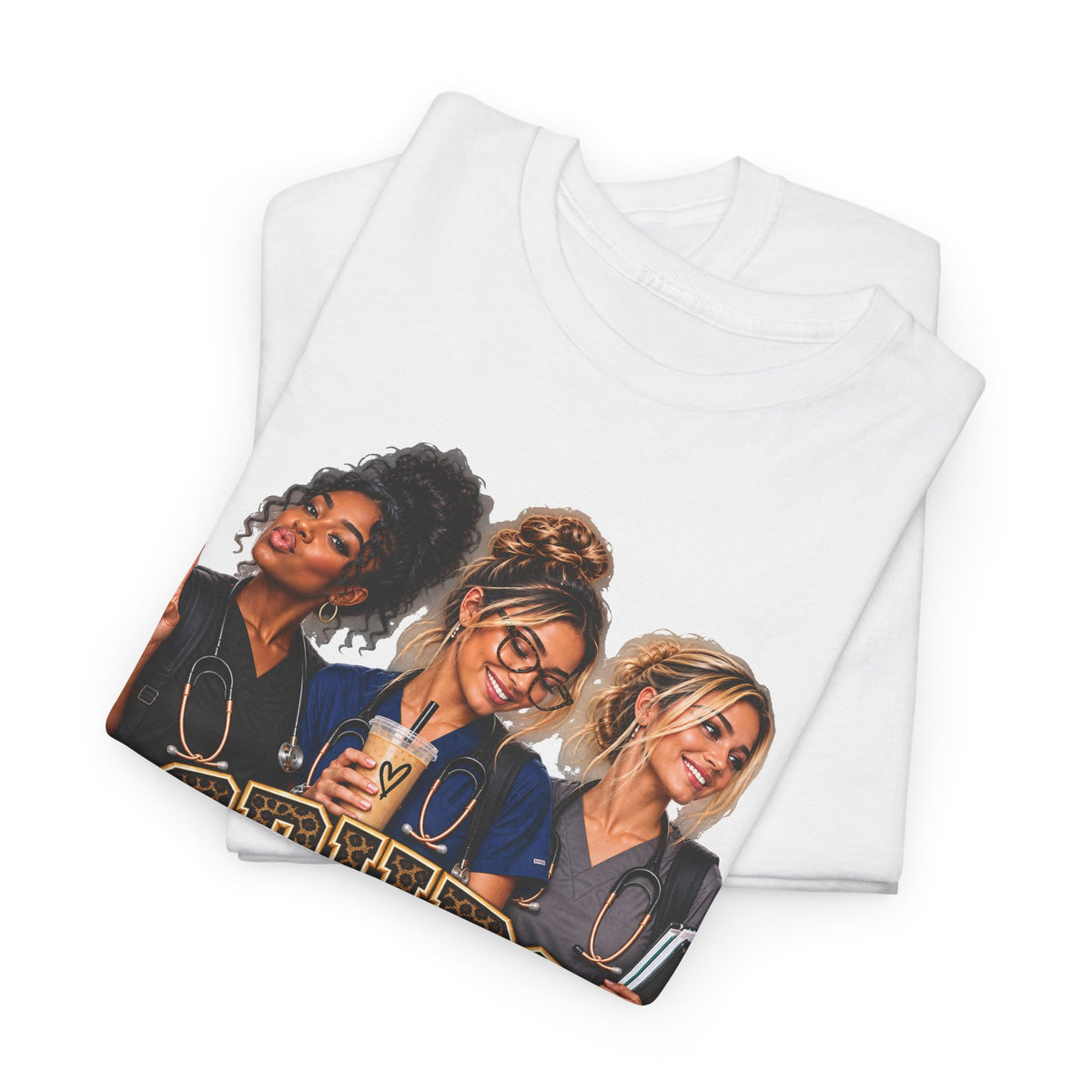 Scrubs Coffee Repeat T-Shirt — Funny Medical Tee for Healthcare Workers - Strictly Positivity