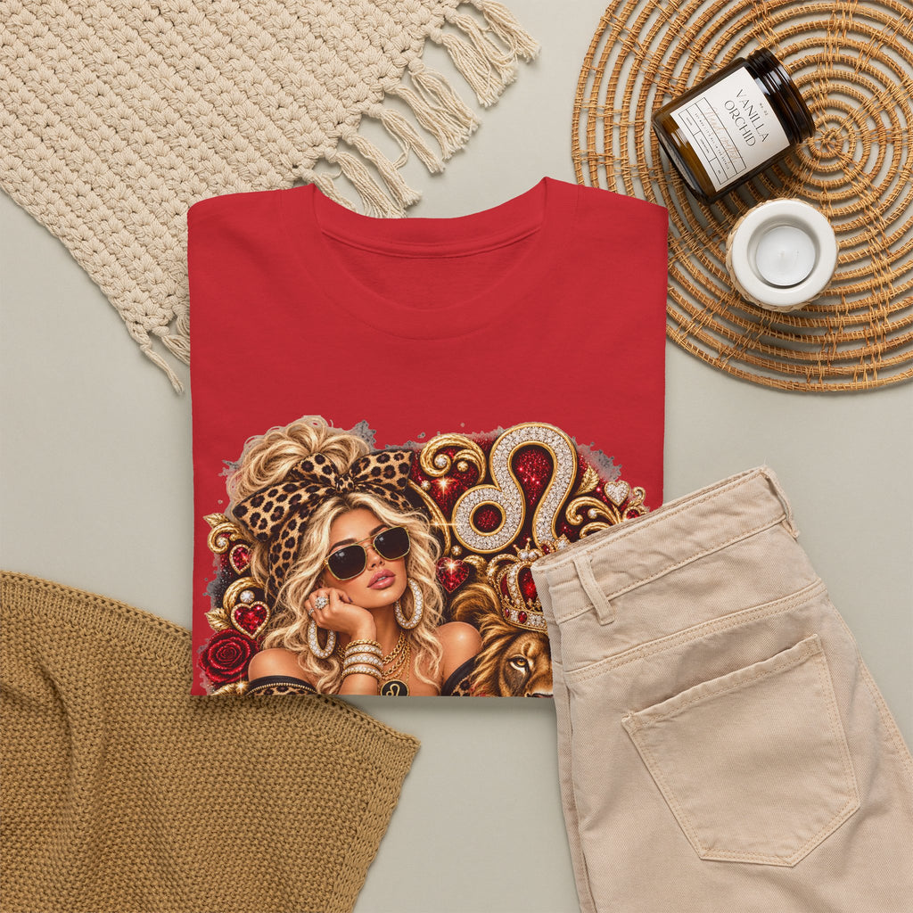 Leo Zodiac T‑Shirt — Bold Lion & Glam Horoscope Graphic Tee - Strictly Positivity