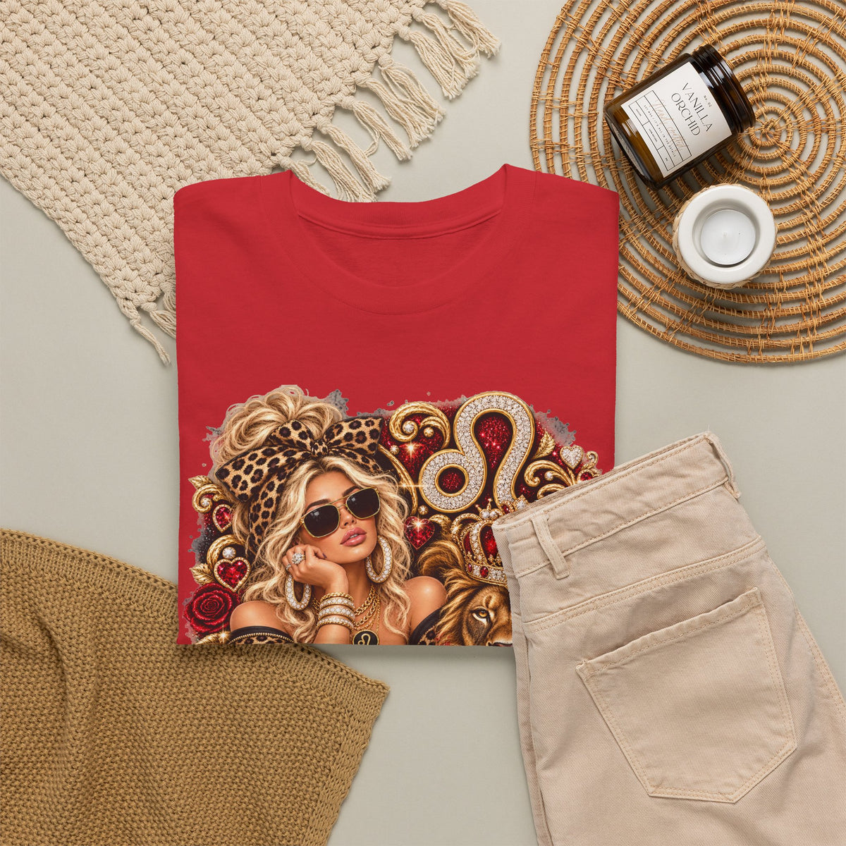 Leo Zodiac T‑Shirt — Bold Lion & Glam Horoscope Graphic Tee - Strictly Positivity