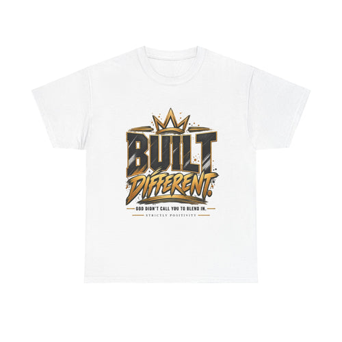 Built Different Graphic Tee — Bold Crown Streetwear Shirt ("Built Different") - Strictly Positivity