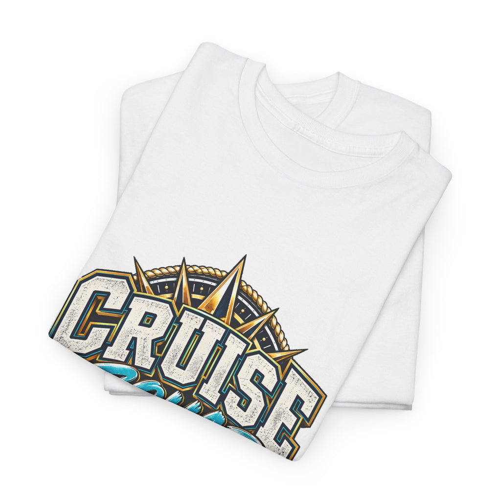 Cruise Squad Graphic Tee – Nautical Ship Compass Shirt - Strictly Positivity
