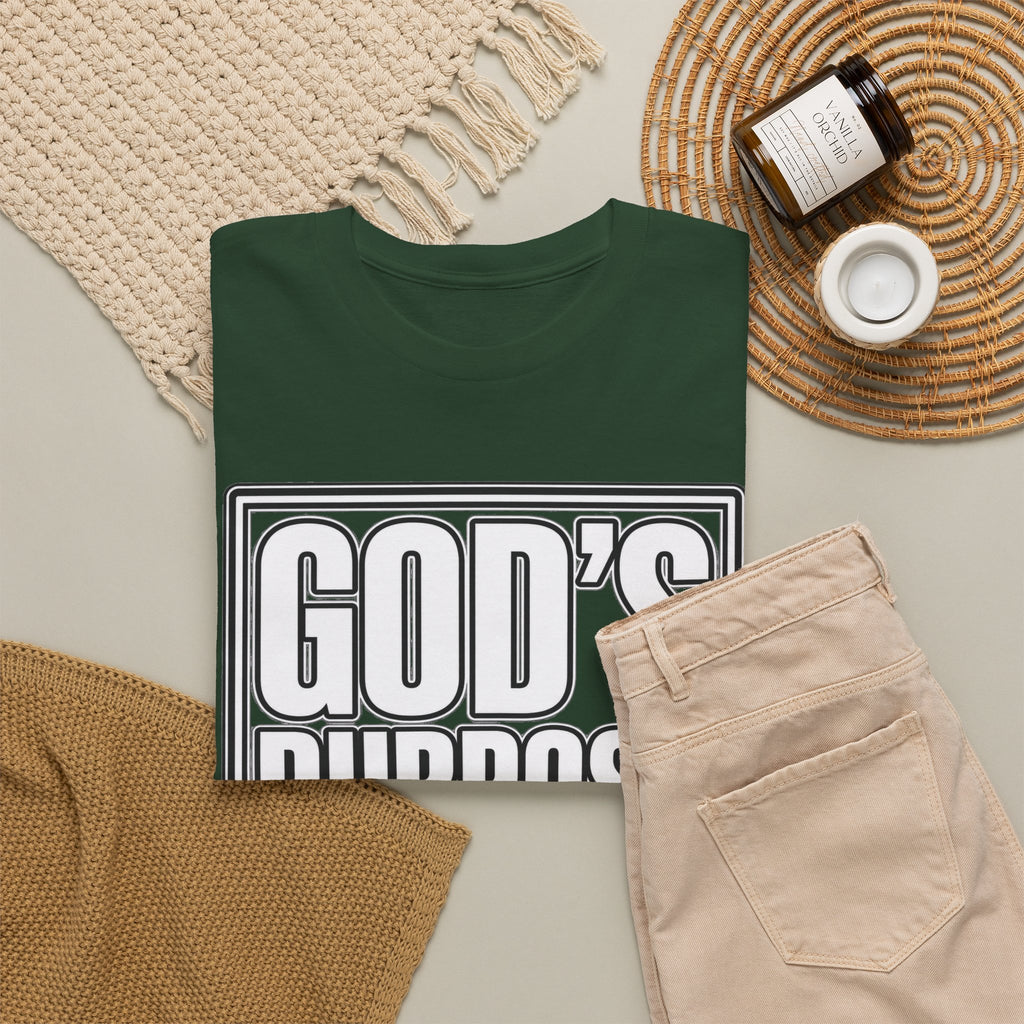 Christian T-Shirt — "God's Purpose Is Greater Than My Plans" Inspirational Tee - Strictly Positivity
