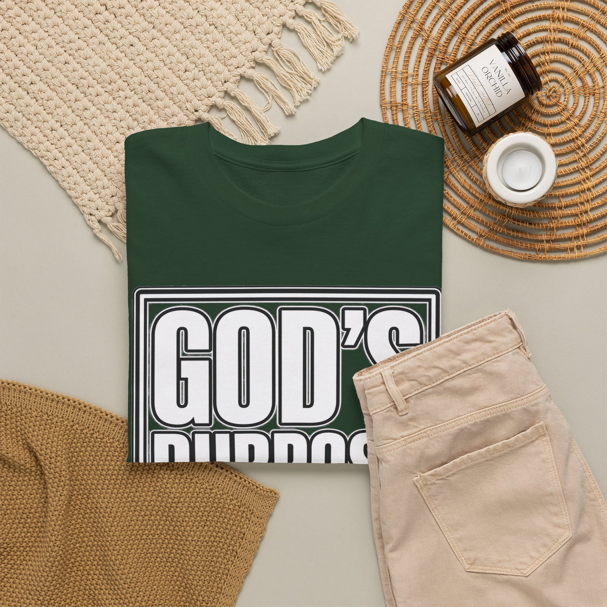 Christian T-Shirt — "God's Purpose Is Greater Than My Plans" Inspirational Tee - Strictly Positivity
