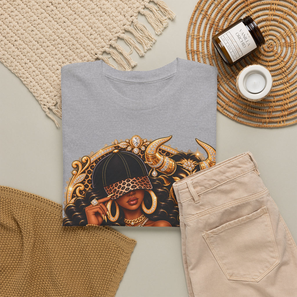 T-Shirt — Taurus Zodiac Graphic Tee (Gold Bull Design) - Strictly Positivity