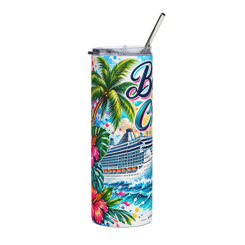 Boozin’ and Cruisin’ Tumbler | Tropical Cruise Gift | STRICTLY POSITIVITY - Strictly Positivity