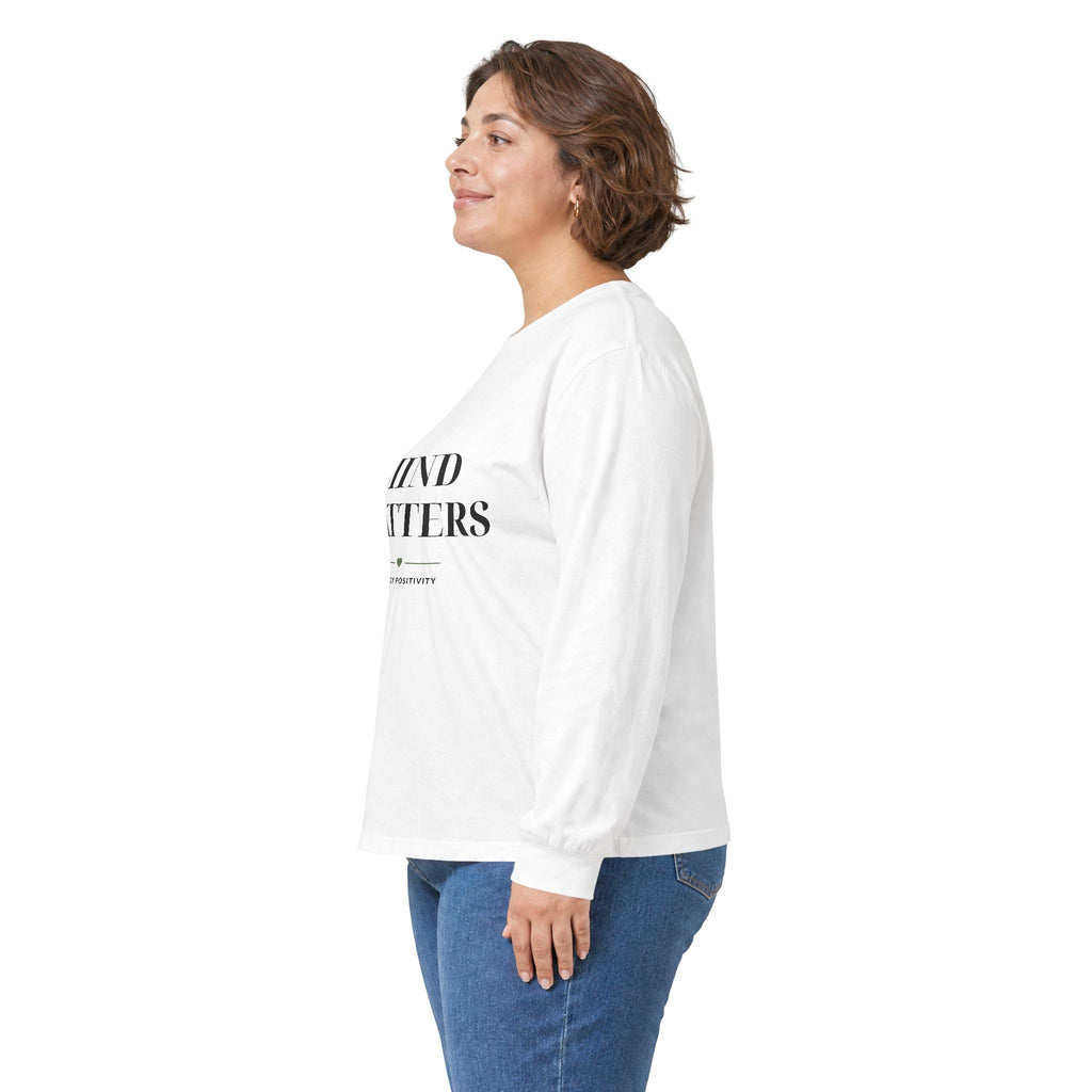 Mind Matters Inspirational Long Sleeve Tee – “One Difficult Day Doesn’t Erase Your Growth” - Strictly Positivity