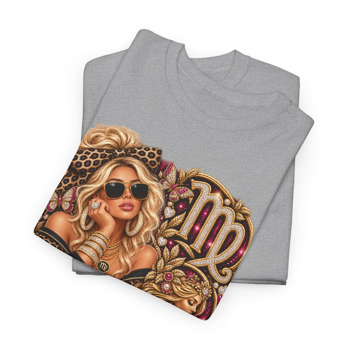 Virgo Zodiac Tee — Retro Glam Virgo Horoscope T-Shirt - Strictly Positivity