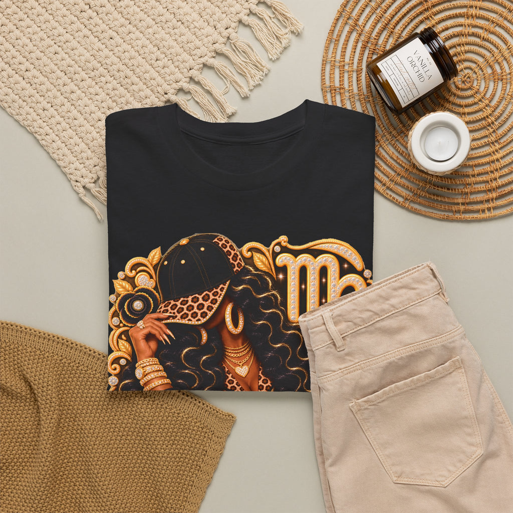 Virgo Zodiac T-Shirt - Vintage Floral Astrology Tee - Strictly Positivity