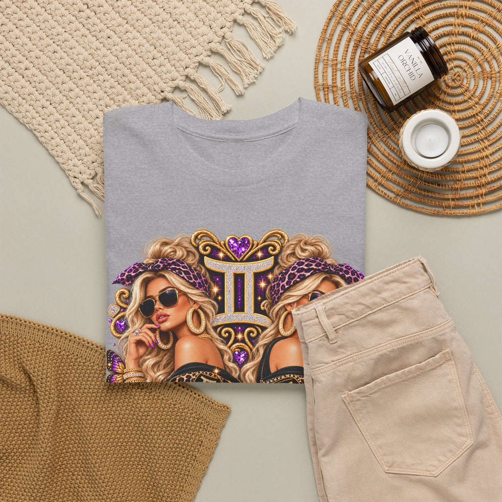 Gemini Zodiac Tee — Stylish Double Goddess Astrology Shirt - Strictly Positivity