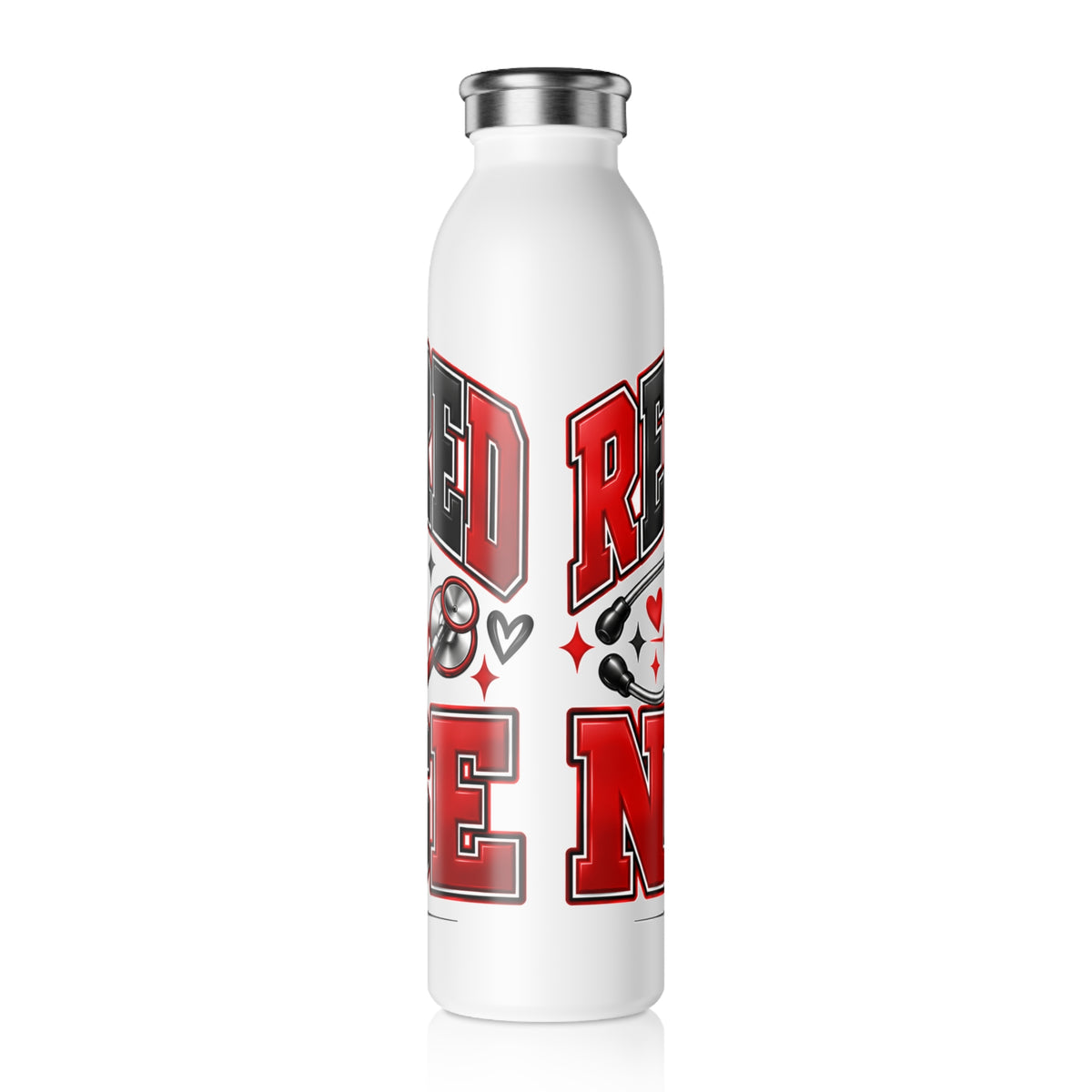 Registered Nurse Varsity Slim Water Bottle — Strictly Positivity - Strictly Positivity