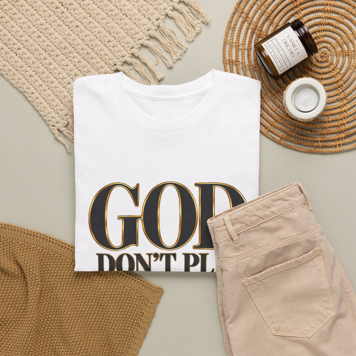 God Don't Play About Me T-Shirt – Christian Faith Tee with Cross (Strictly Positivity) - Strictly Positivity