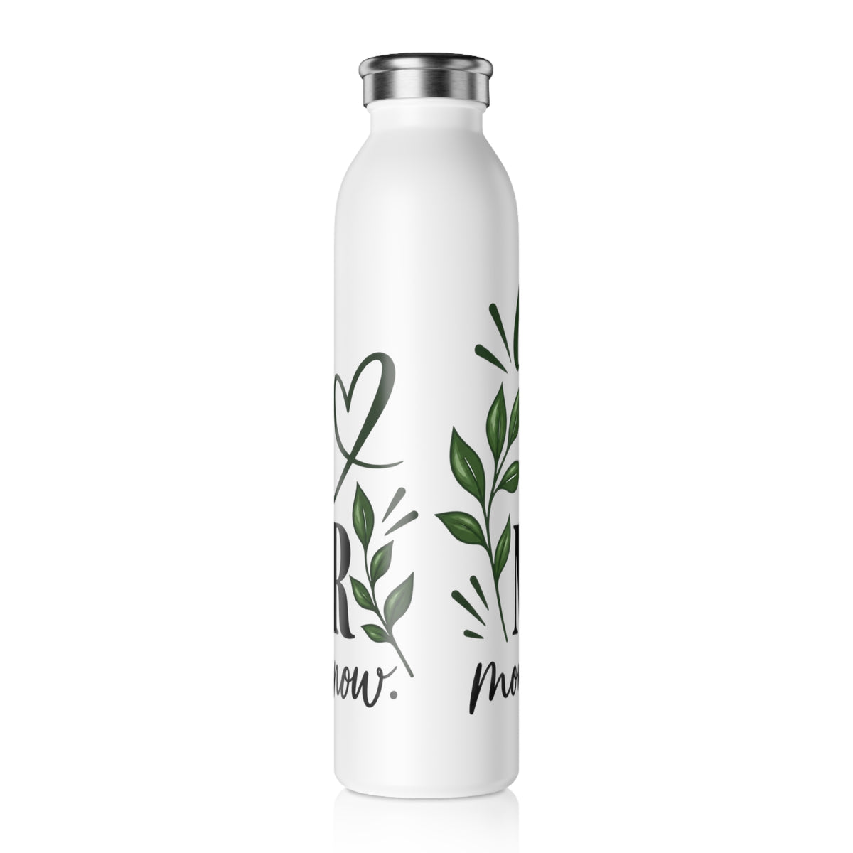 You Matter Slim Water Bottle — Inspirational Floral Motivational Bottle - Strictly Positivity