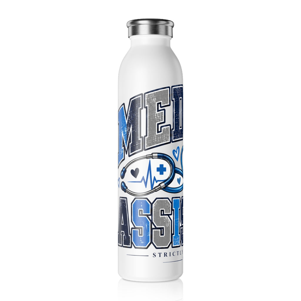 Medical Assistant Varsity Slim Water Bottle — Strictly Positivity - Strictly Positivity
