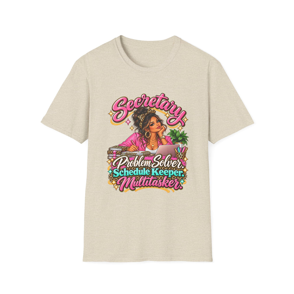 Latina Secretary T-Shirt | Problem Solver, Schedule Keeper, Multitasker | STRICTLY POSITIVITY - Strictly Positivity