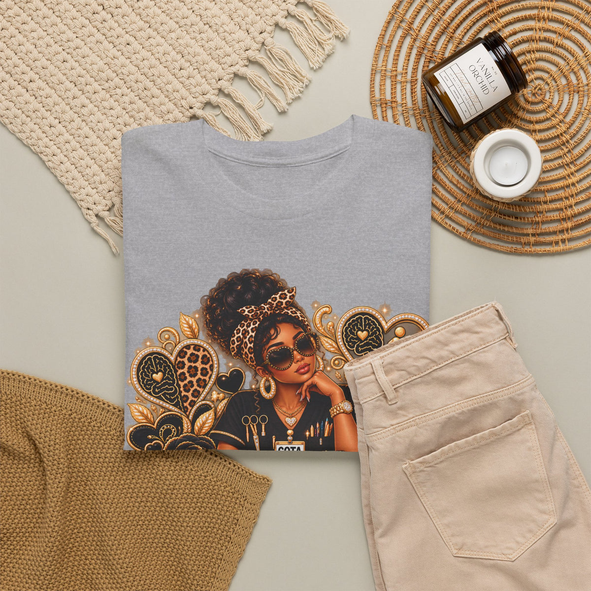 COTA Afro Queen Graphic Tee — Black Girl Magic Retro Design - Strictly Positivity