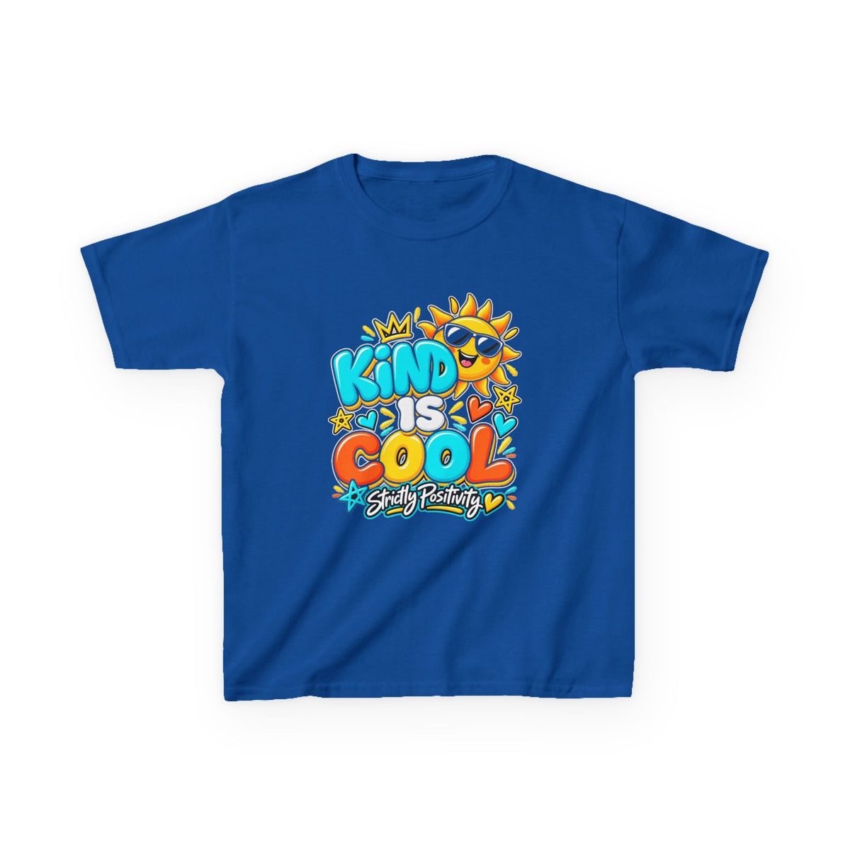 Kids Tee — "Kind Is Cool" Sunny Positive Graphic Shirt - Strictly Positivity