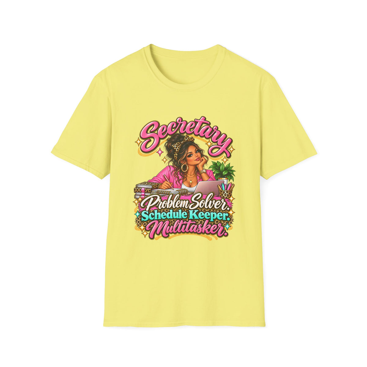 Latina Secretary T-Shirt | Problem Solver, Schedule Keeper, Multitasker | STRICTLY POSITIVITY - Strictly Positivity